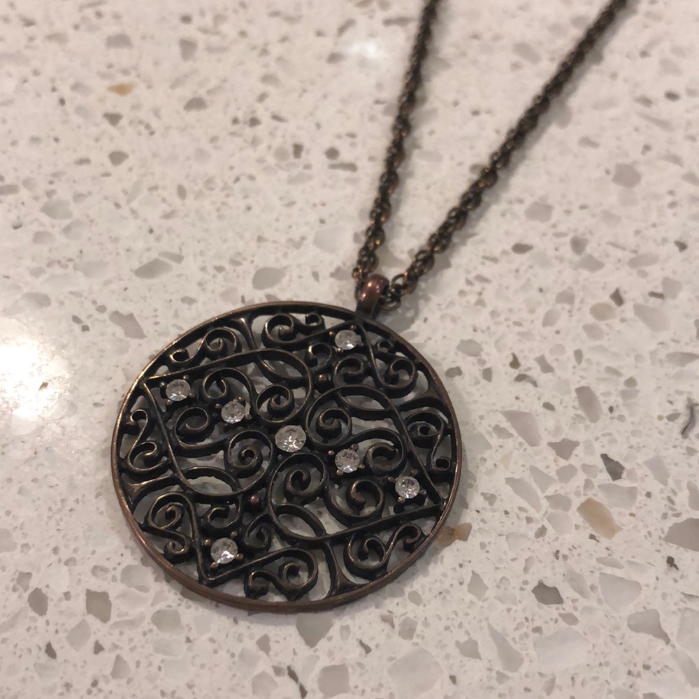 Gold Pendant Statement Necklace